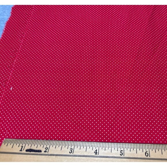 Waverly Inspirations Red & White Polka Dot Cotton Fabric 1/2 Yard x 42" Sewing Q - Picture 3 of 4